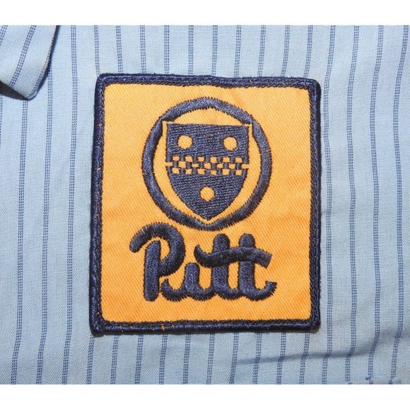 Vintage University of Pittsburgh PITT Durable Press Work Shirt Men's Large USA - Picture 4 of 6